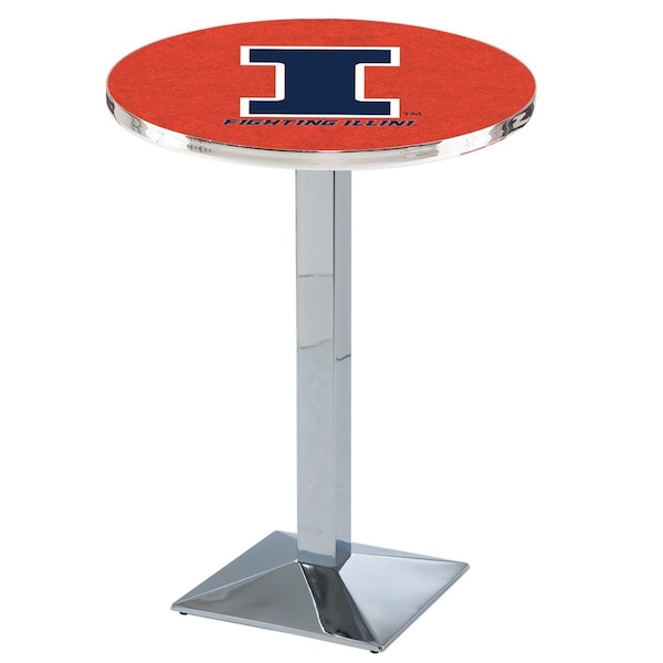 36" Chrome Illinois Pub Table